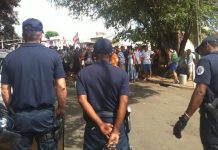 Les forces de l’ordre «encadrent» la manifestation