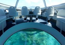 Un nouveau bateau à fond de verre pour buller