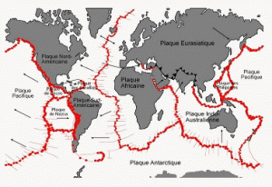 Carte des principales plaques ©brgm