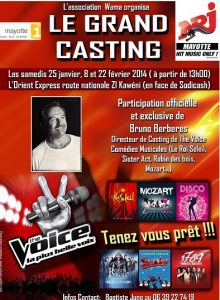 Afiiche grand casting Mayotte