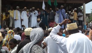 La lecture de l'appel des autorités religieuses et des Sages à l'issue de la marche