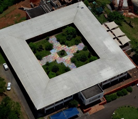 La fresque géante vue du ciel