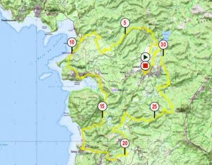 Trail de Makis : le parcours au départ et à l'arrivée de Combani