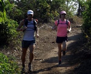 Le couple lors du Trail de Sainte-Geneviève