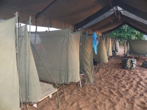 Le campement sur la plage