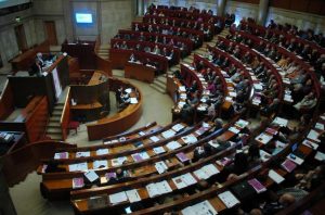 L'hémicycle du Conseil économique, social et environnemental à Paris