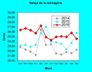 Le panier de la ménagère de la DAAF en décembre