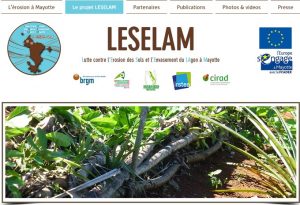 La page d'accueiol du site du LESELAM