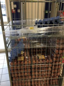 La boite de 18 œufs vendue 6,50€ actuellement en grande surface