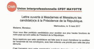 CFDT Lettre aux candidats