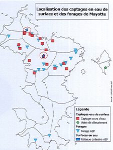 Captages ou forages, la moitié nord de l'île est riche en ressource