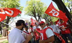 Les personnels du CHU en grève (Photo: JIR)