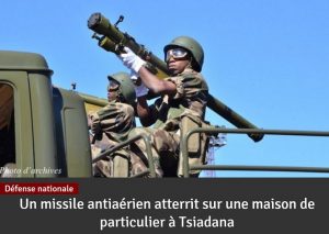 Le titre de La tribune de Madagascar de ce jeudi