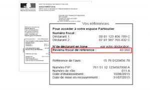 DRFIP déclaration d'impôts revenu fiscal de référence