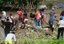 180 élèves de 2nde enlèvent 750 sacs de déchets de la mangrove de Majicavo, avant une opération ce samedi à Sada
