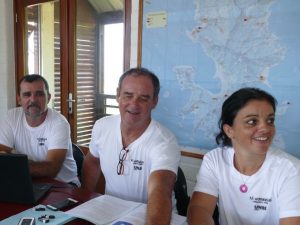 Hervé Curat, Philippe Mentec, directeur adj UNSS, et Valérie Cruz