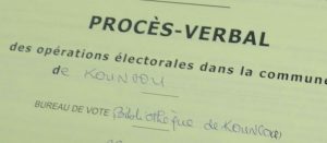 Procès verbal d'élections