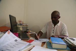 Haoussi Boinahedja, président de l'intersyndicale