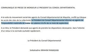 Les salaires des agents départementaux sont menacés par la grève selon le président