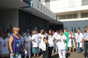 Les médecins et cadre du CHM en droit de retrait ce jeudi matin.