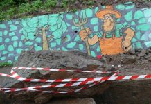 Chute d’un rocher à Majicavo Koropa