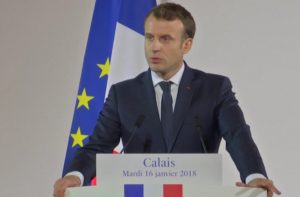 Emmanuel Macron à Calais