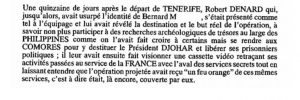 Un des documents rendus publics concernant le coup d'état de 1995