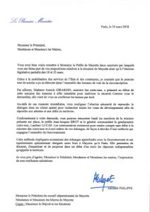 Courrier Edouard Philippe élus