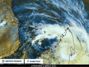 Mayotte toujours sous influence d'Eliakim (Capture Météo France à 11h15 locales)