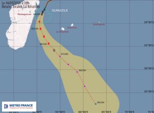 La trajectoire de Dumazile (MétéoFrance)