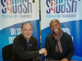 Abdillah Soussou signe avec la Fédération française de Squash