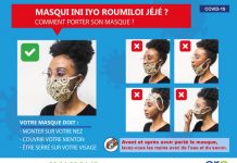 Covid-19 : 54 nouveaux cas, soit un total de 1 312, dont deux décès supplémentaires ovid, masque, ARS, Mayotte