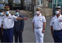 Prise de fonction officielle à la tête de la gendarmerie pour le colonel Capelle COMGEND, Mayotte