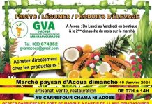 Marché paysan à Acoua ce dimanche