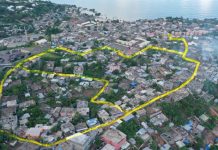 1er coup de pioche du projet de rénovation urbaine de Majikavo-Dubaï NPRU, CDC, Mayotte