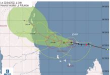 Jobo poursuit sa route après être passée au Nord de Mayotte Météo France, Mayotte