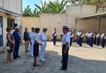 Le chef d’escadron Seurin prend la tête à Koungou de la 1ère compagnie de gendarmerie départementale Gendarmerie, Mayotte